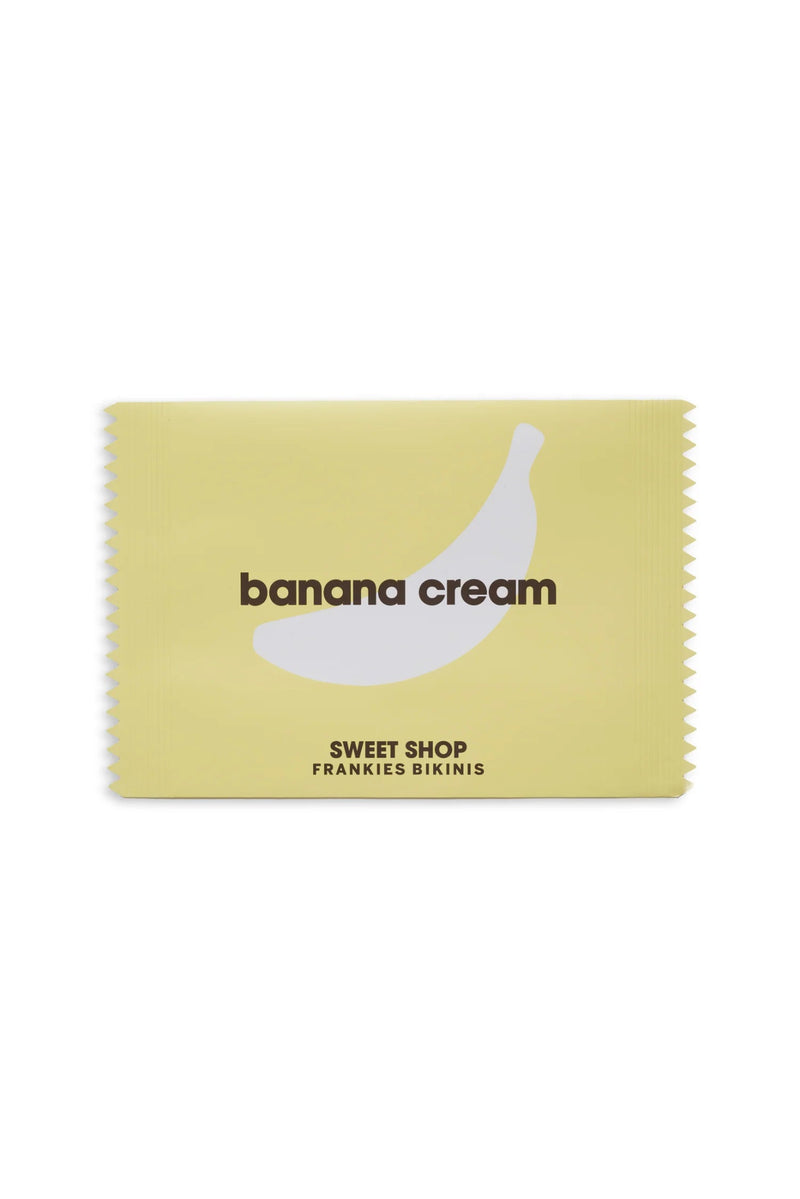 Nick Triangle Halter Bikini Top in Banana Cream - Ché by Chelsey