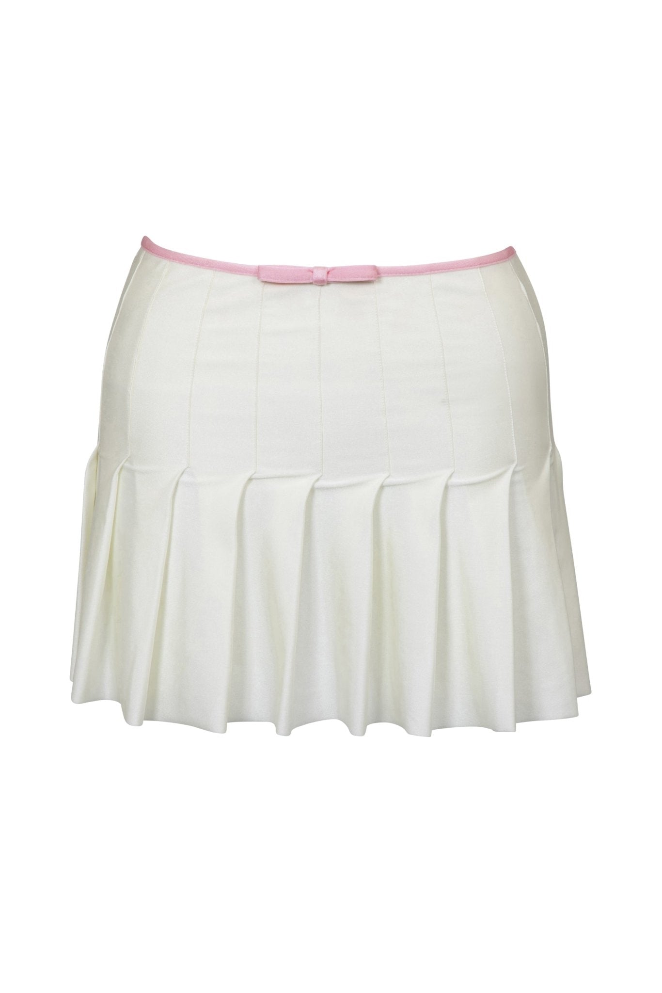 Pink Che Shani Shemer Nixie Mini Skirt in Cream and Candy Pink – Ché by Chelsey
