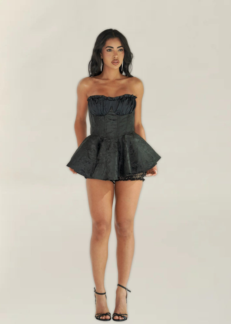 Noir Poppy Mini Dress - Ché by Chelsey