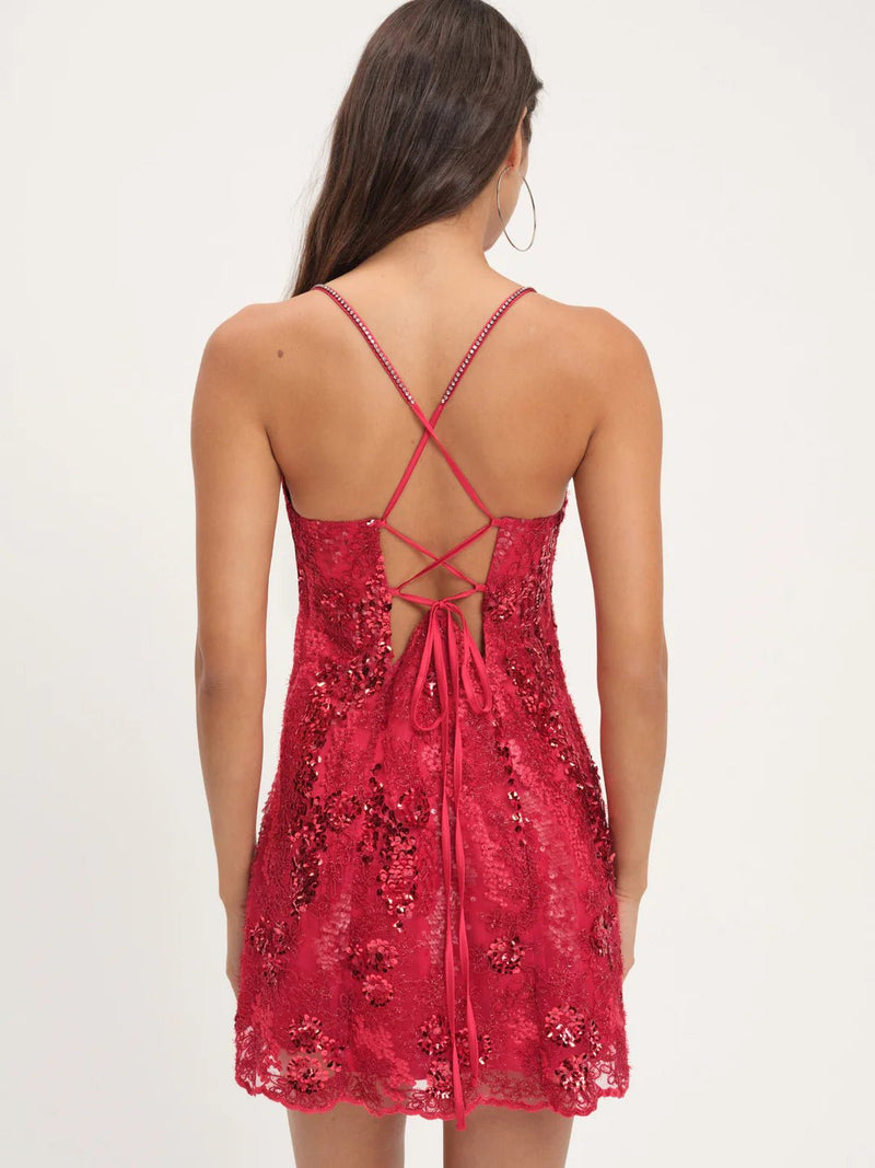 For love and Lemons Opal Mini Dress in Red – Ché by Chelsey