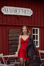 Orsa Mini Dress in Red - Ché by Chelsey