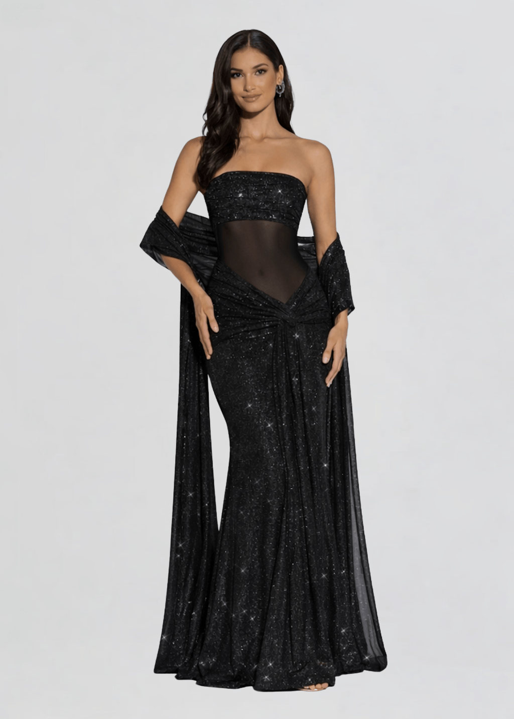 black sparkle maxi dress Iris Black Iridescent Sequin Maxi Dress Frock and Frill