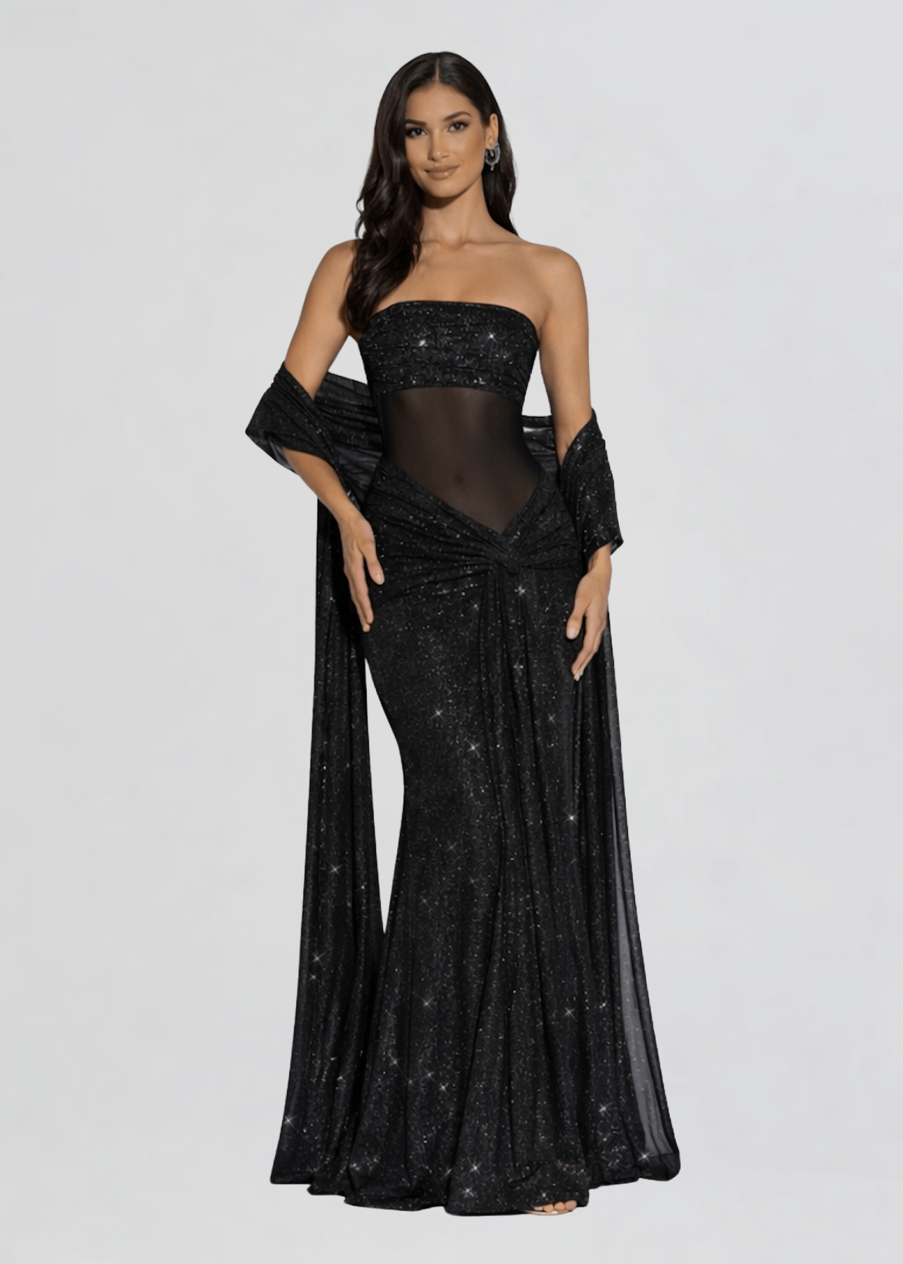 Pauline Maxi Dress in Black Sparkle M Pauline Maxi Dress in Black Sparkle M