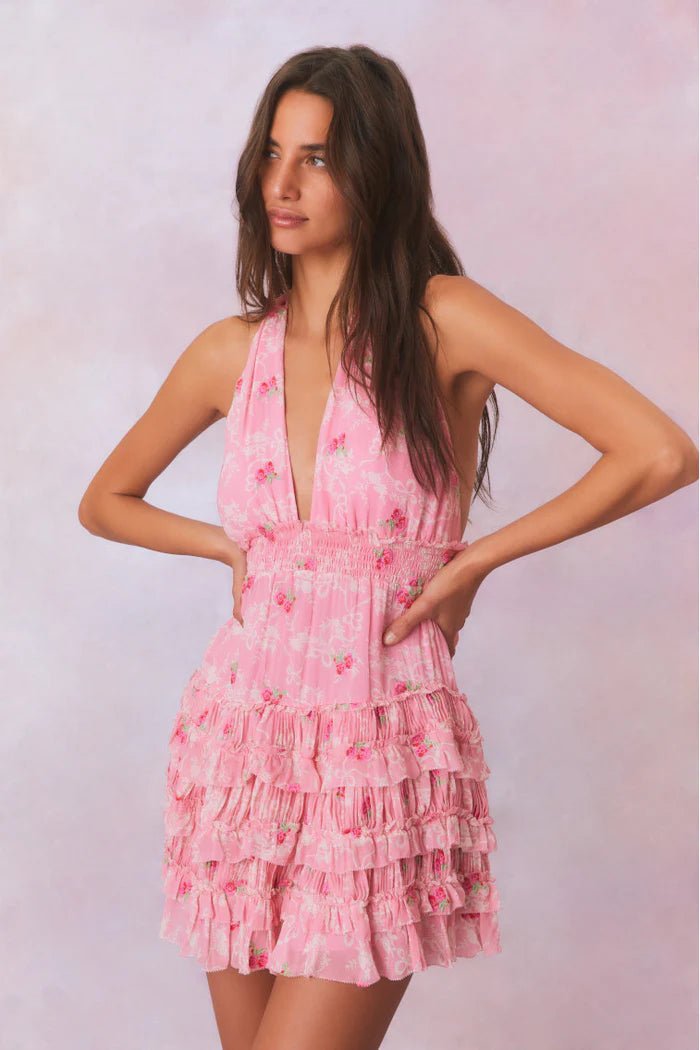 Quintelle Dress in Cherry Pink - Ché by Chelsey