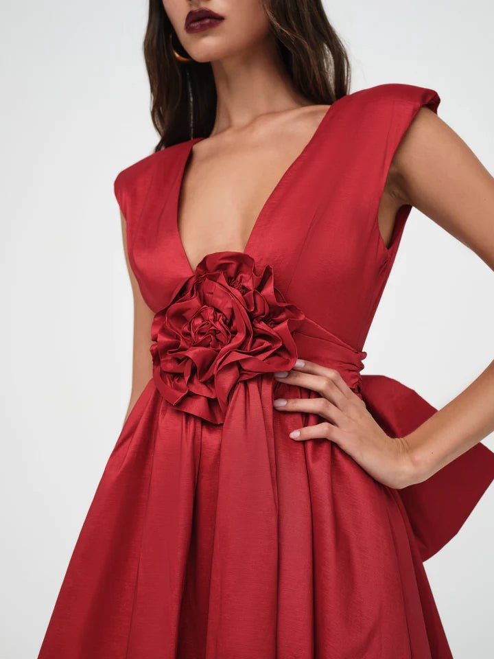 Rose Mini Dress in Red - Ché by Chelsey