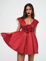 Rose Mini Dress in Red - Ché by Chelsey