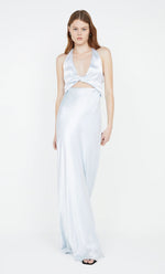 Sabia Twist Dress in Silver Blue - Ché by Chelsey