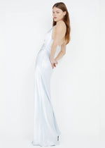 Sabia Twist Dress in Silver Blue - Ché by Chelsey