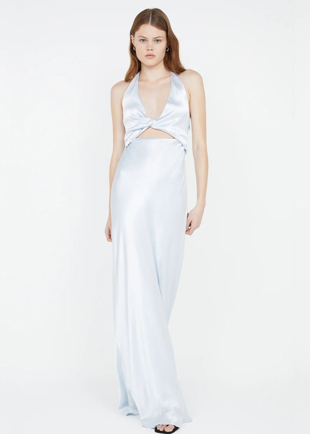 Sabia Twist Dress in Silver Blue - Ché by Chelsey