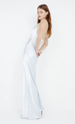 Sabia Twist Dress in Silver Blue - Ché by Chelsey