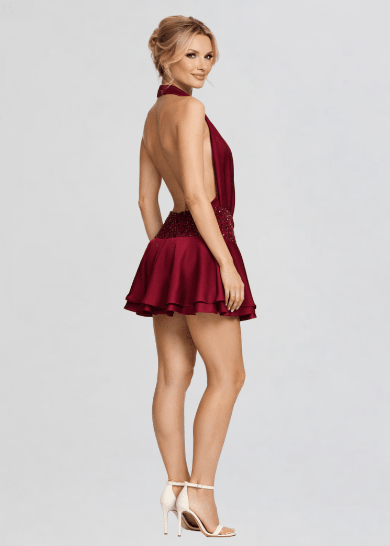 Samara Mini Dress in Garnet Red S / Red Samara Mini Dress in Garnet Red S / Red