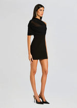 Selma Mini Crepe Dress in Black - Ché by Chelsey