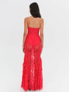Shirley Lace Maxi Dress in Red - Ché by Chelsey