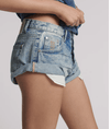 Sunset Blue Bandits Low Waist Denim Shorts - Ché by Chelsey
