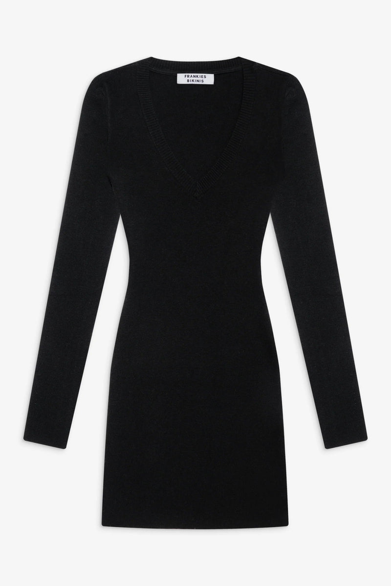 Sweetheart Knit Dress in Black - Ché by Chelsey