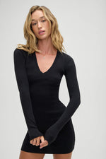 Sweetheart Knit Dress in Black - Ché by Chelsey