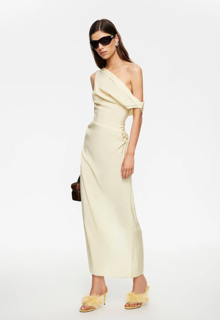 lemon dress maxi Good For You Halter Maxi Dress Lemon