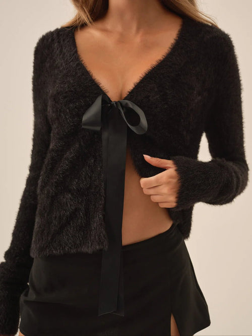 Tayla Knit Cardigan in Black - Ché by Chelsey