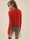 Tayla Knit Cardigan in Red - Ché by Chelsey