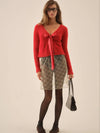 Tayla Knit Cardigan in Red - Ché by Chelsey