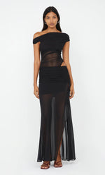 Zeila Asym Dress in Black - Ché by Chelsey