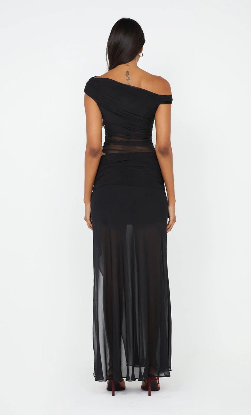 Zeila Asym Dress in Black - Ché by Chelsey