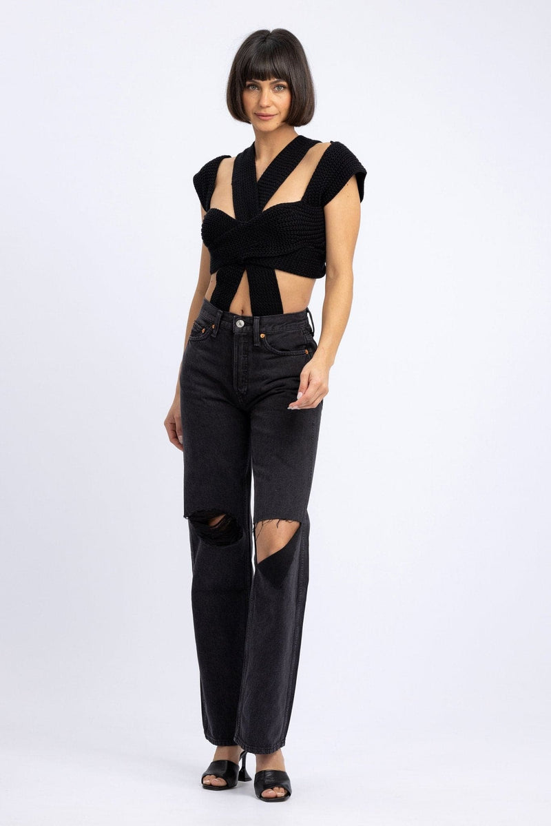 90’s High Rise Loose In Washed Black - Ché by Chelsey