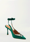 Alena Pump in Green Satin Butterfly - Ché by Chelsey