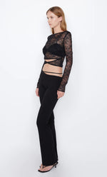 Amoras Long Sleeve Top in Black - Ché by Chelsey
