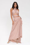 Astrid Maxi Cutout Dress in Ballerina Shimmer - Ché by Chelsey