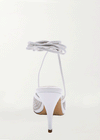 Axelle Studded Wrap Up Heel in White - Ché by Chelsey