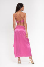 Che Maxi Slit Skirt in Vintage Pink - Ché by Chelsey