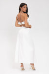 Che Maxi Slit Skirt in White - Ché by Chelsey