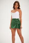 Che Silk Wrap Skirt Chic Green - Ché by Chelsey