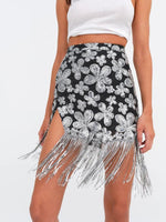 Colette Mini Skirt in Silver - Ché by Chelsey