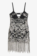 Collette Mini Dress in Silver - Ché by Chelsey