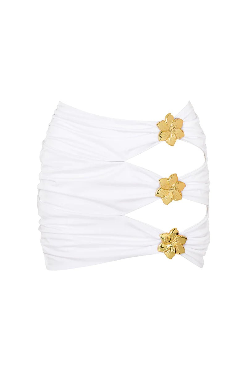 Coupe Cut-Out Mini Skirt in Pearl - Ché by Chelsey