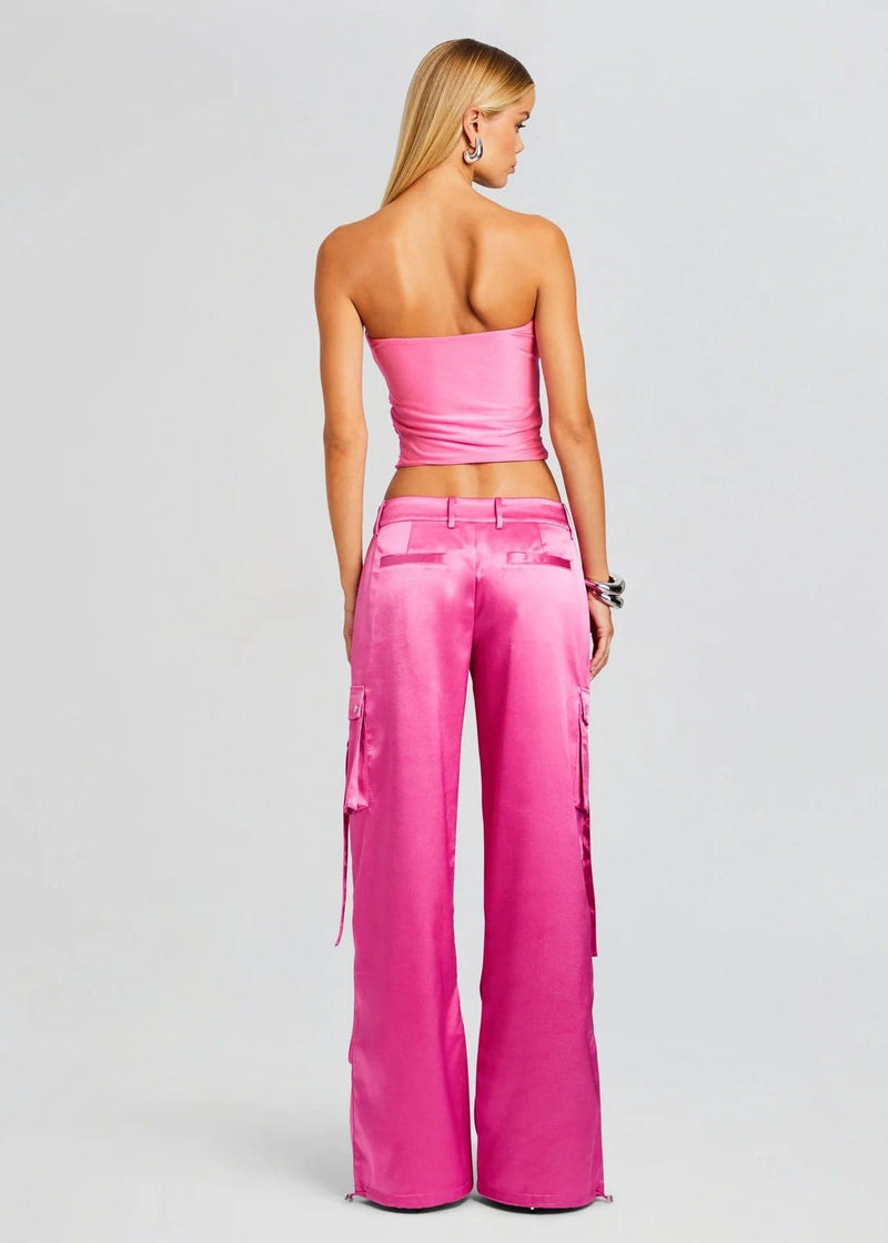 Debbi Strapless Top in Malibu Pink - Ché by Chelsey