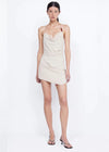 Desiree Tuck Mini Dress in Sand - Ché by Chelsey