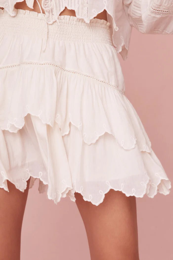 Donahue Skirt in Optic White - Ché by Chelsey