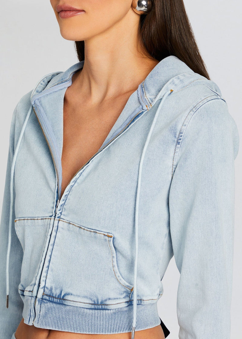 Edith Cropped Hoodie in Skylight Terry - Ché by Chelsey