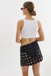 Fenna Multi Circle Mini Skirt in Black - Ché by Chelsey