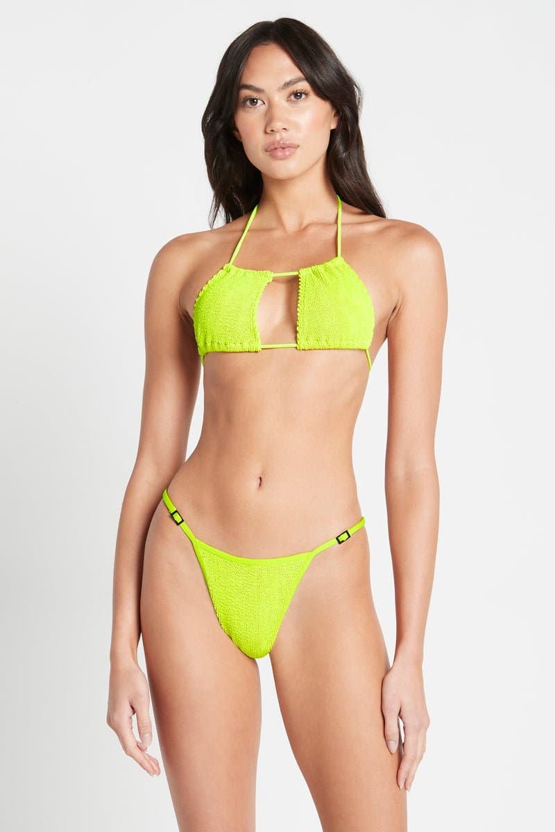 Larisa Brief Eco Bikini Bottom in Sunny Lime - Ché by Chelsey