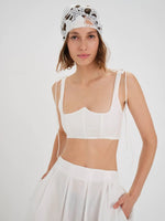 Layla Crop Top in White - Ché by Chelsey