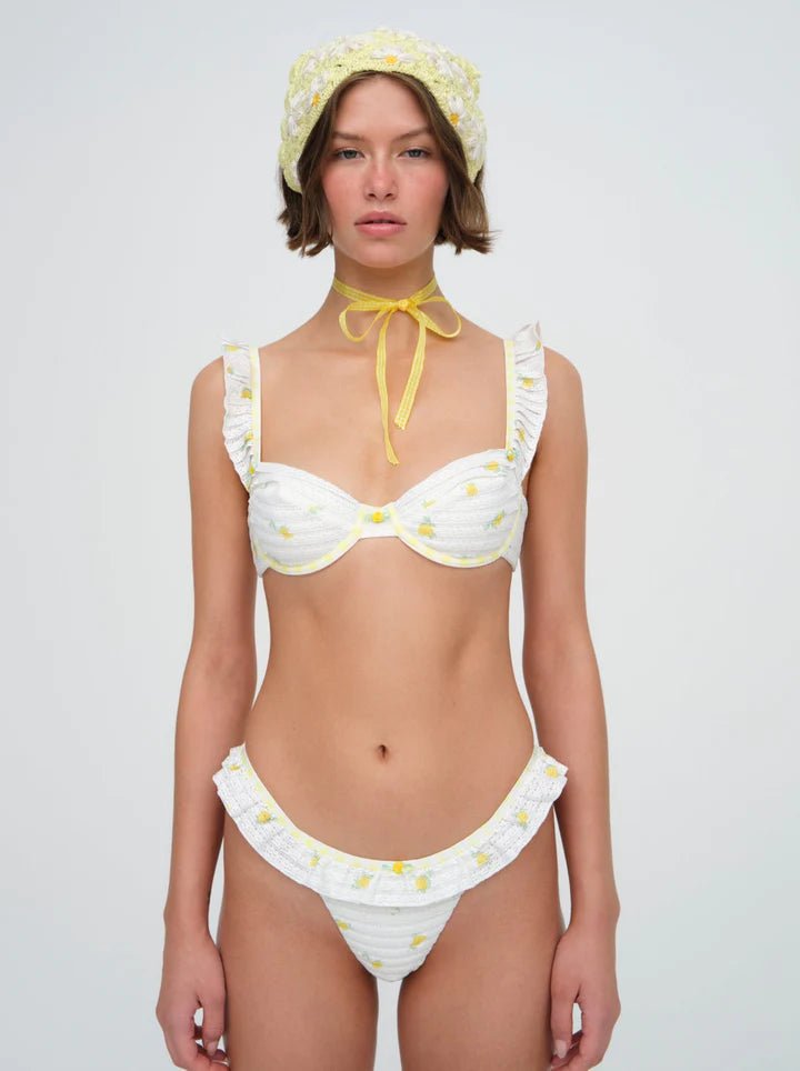 Lilia Underwire Bikini Top in White - Ché by Chelsey