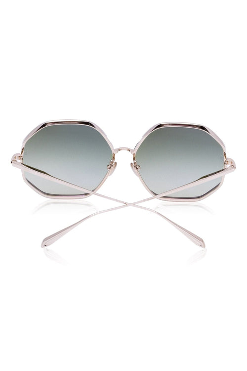 Linda Farrow Camilla Sunglasses in Light Gold - Ché by Chelsey
