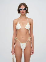 Lisbet String Bikini Bottom in White - Ché by Chelsey