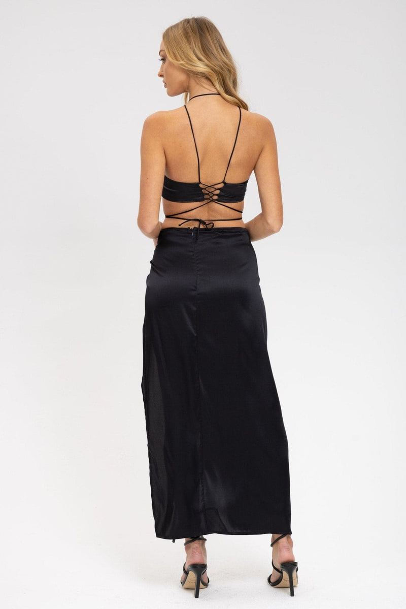 Liv Silk Bandeau Top in Black - Ché by Chelsey