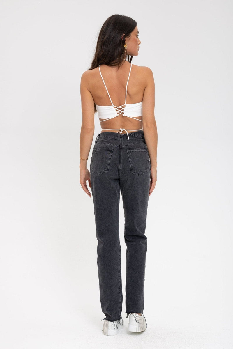 Liv Silk Bandeau Top in White - Ché by Chelsey