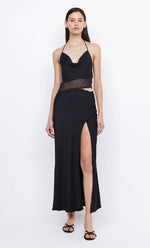 Max Halter Maxi Dress in Black - Ché by Chelsey